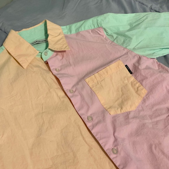 Teddy fresh pastel color block button down - Picture 2 of 4